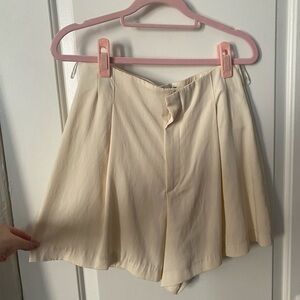 NWOT cream high waisted shorts